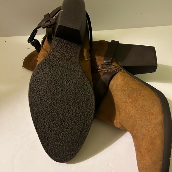 Mossi I Supply Co. Women’s brown faux suede leather ankle boots Size 10 - Picture 6 of 8